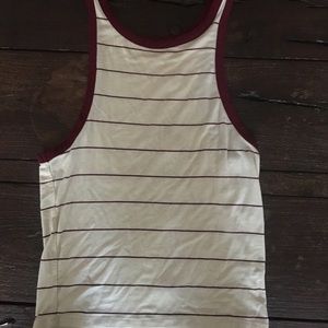 Maroon and cream tank